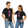 Couple seeking unicorn naughty T-shirt for swingers - Unisex Jersey Short Sleeve Tee - Image 18